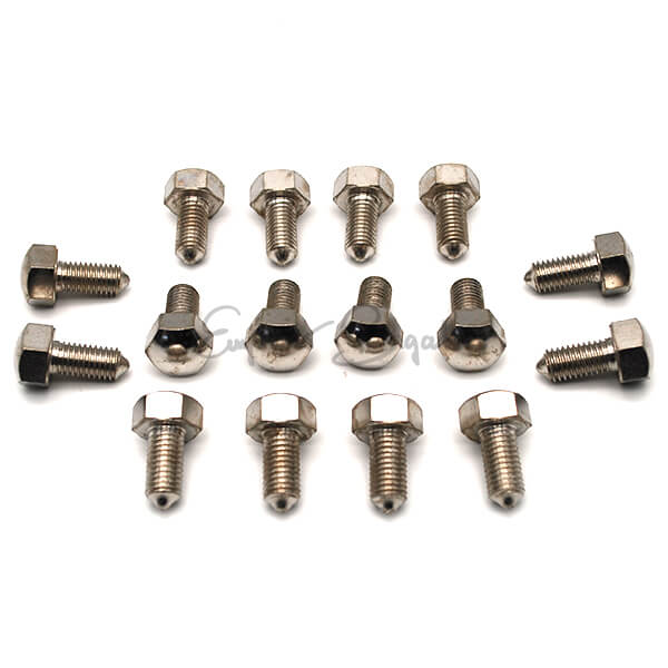 Kit 16 Bullone Fissaggio cerchio ruota Alta QualitĂ testa tonda | Fiat 500 D N F L |