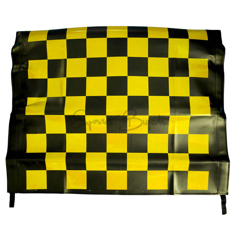 Capote a scacchi con telaio giallo | Fiat 500 F L R |
