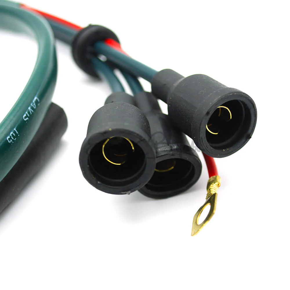Cavi candele verdi tipo originale con cavo piccolo 5 mm | Fiat 500 N D | - Image 2