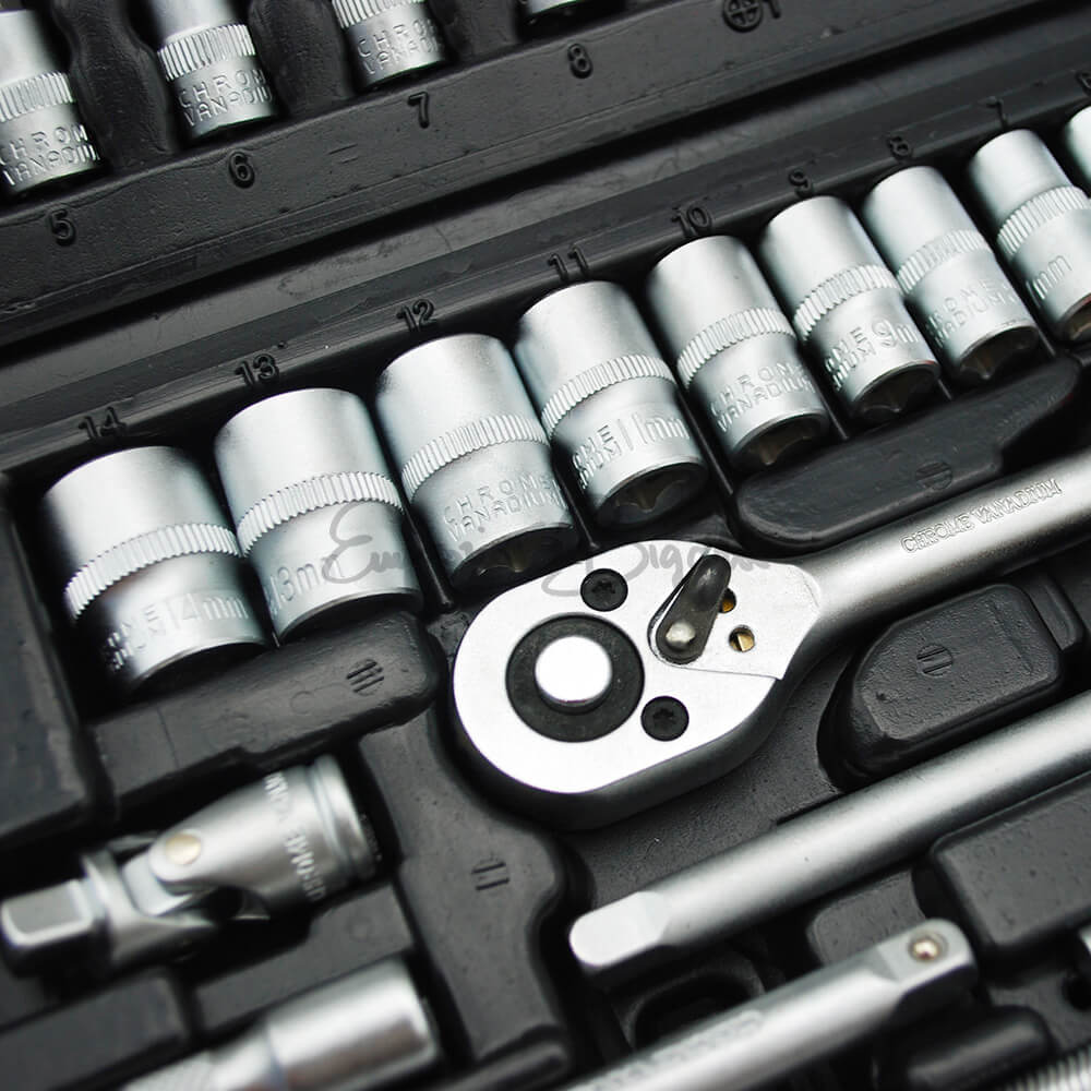 Chiavi a Bussola con Cricchetto 1/4" per auto e fai da te - Set 46 Pezzi - Image 3