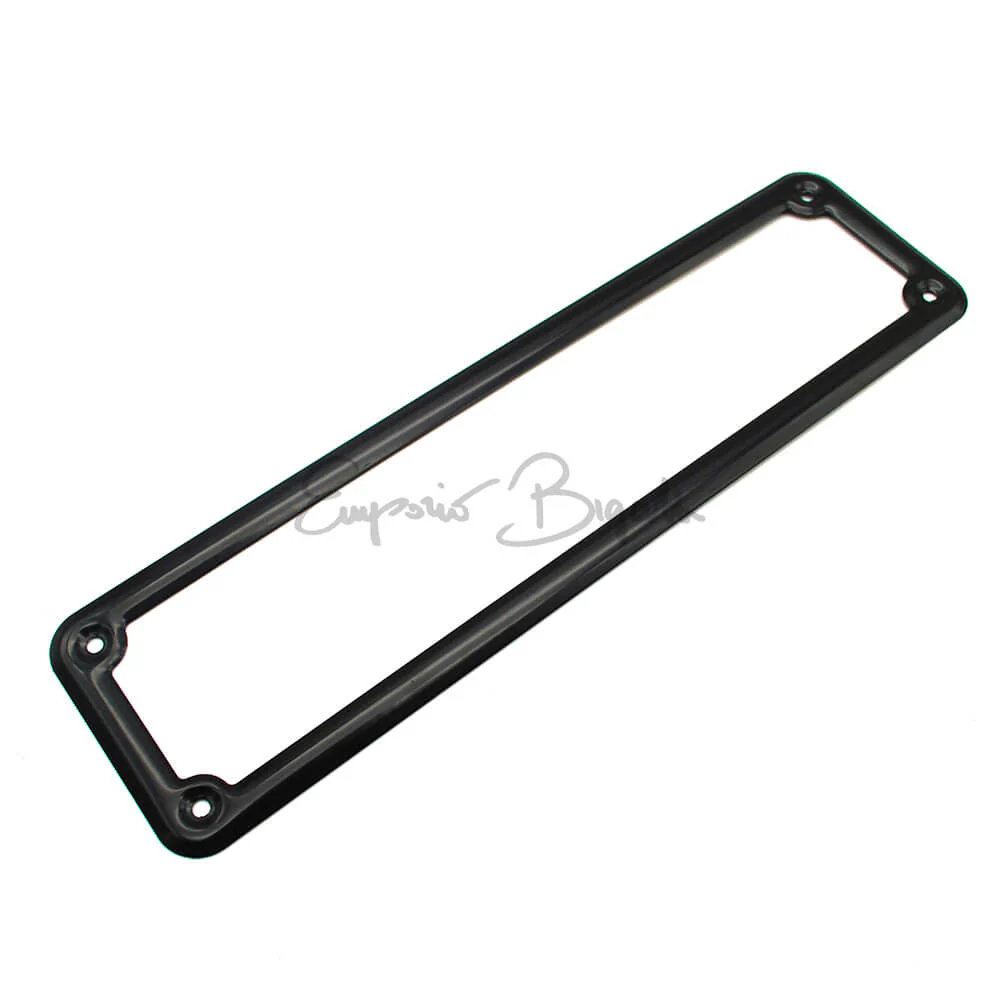 Coppia cornice targa anteriore e posteriore fino al 1975 in metallo verniciato nero | Fiat 500 | - Image 2