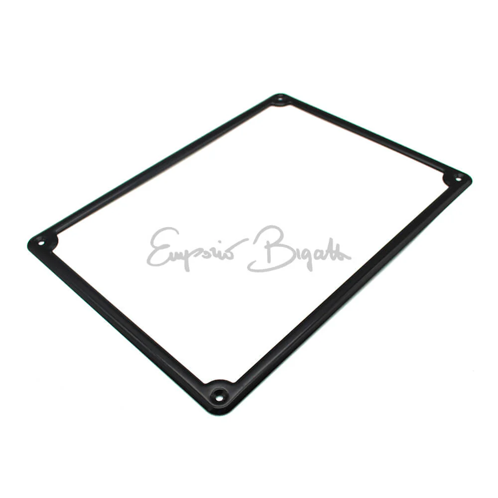 Coppia cornice targa anteriore e posteriore fino al 1975 in metallo verniciato nero | Fiat 500 | - Image 4