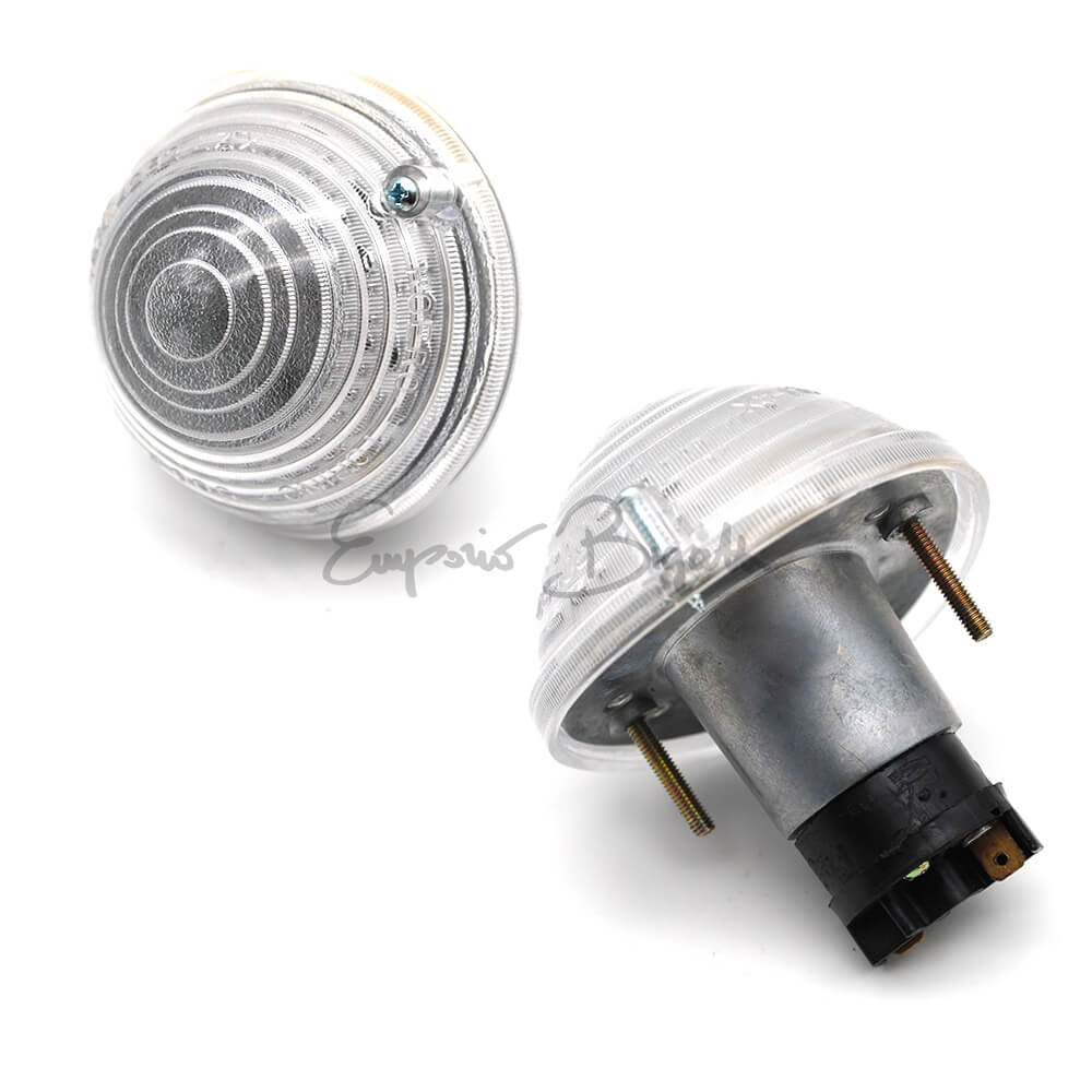 Coppia Fanalini anteriori con base in metallo | Fiat 500 F L R Giardiniera |