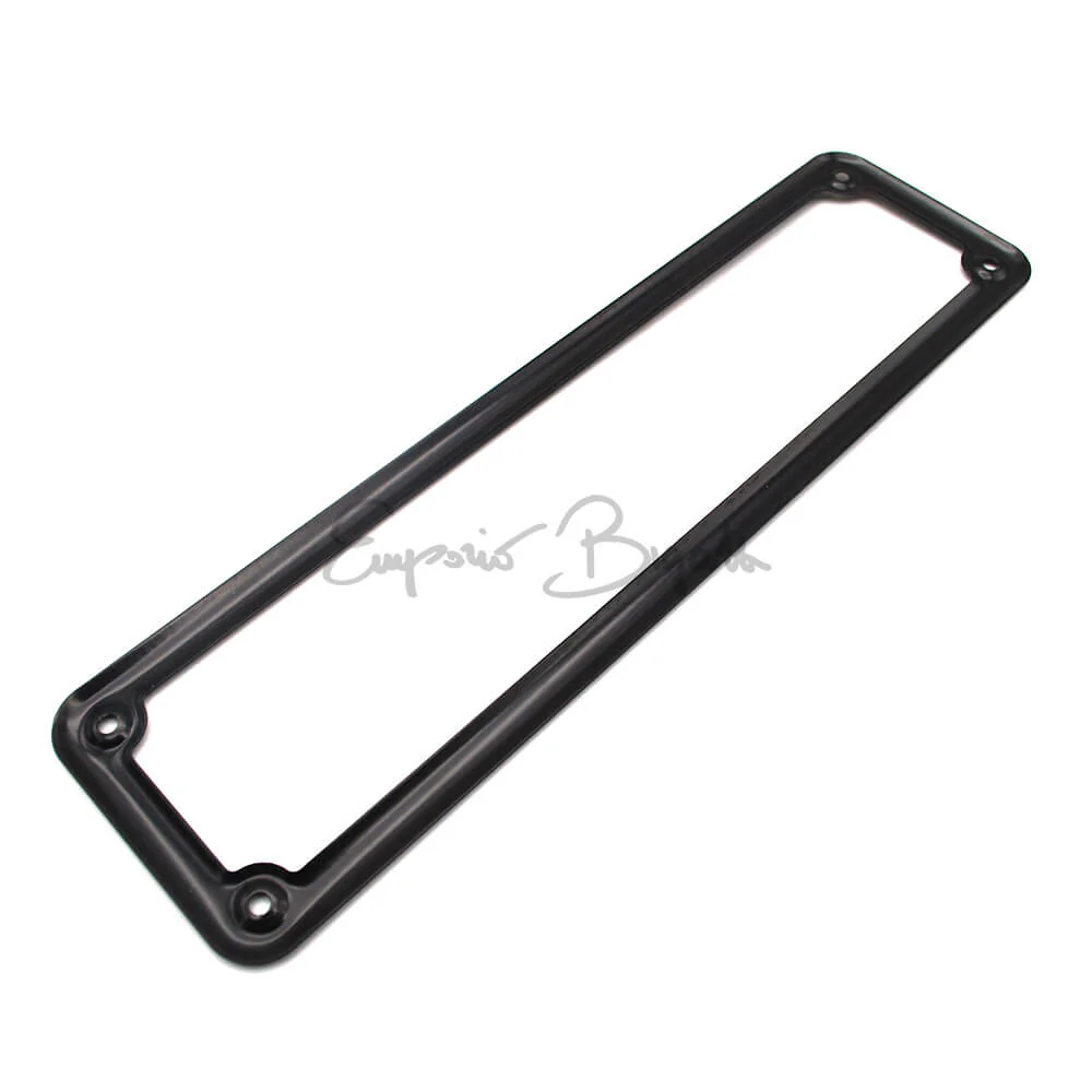 Cornice targa anteriore in metallo nero alta qualitĂ fino al 1985 | Fiat 500 F L R N D Giardiniera | Fiat 126 | Fiat 600 | - Image 3