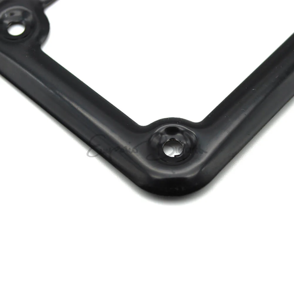 Cornice targa anteriore in metallo nero alta qualitĂ fino al 1985 | Fiat 500 F L R N D Giardiniera | Fiat 126 | Fiat 600 | - Image 4