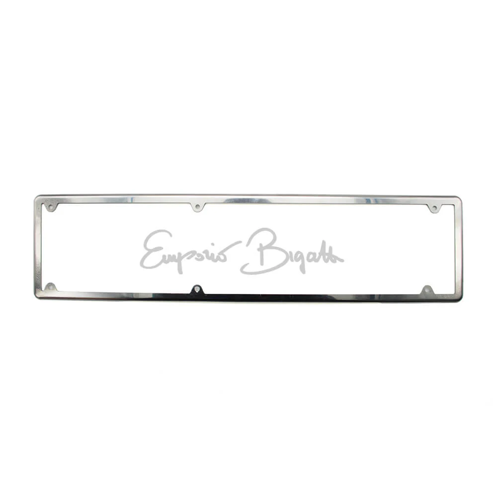 Cornice targa posteriore in acciaio inox per targhe affiancate 6 fori dal 1976 al 1998 | Universale | - Image 2