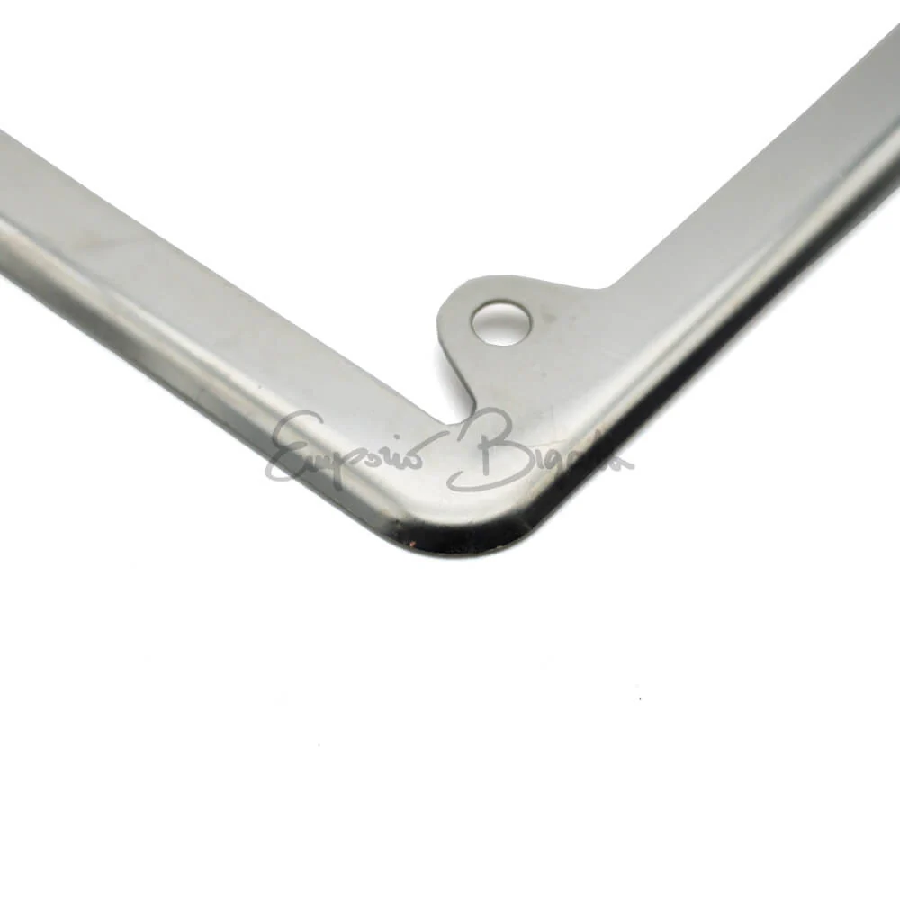 Cornice targa posteriore in acciaio inox per targhe affiancate 6 fori dal 1976 al 1998 | Universale | - Image 4