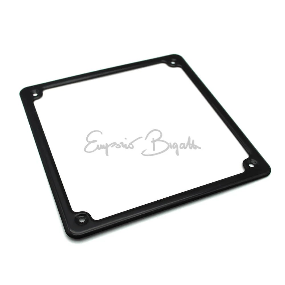 Cornice targa posteriore in acciaio nero moto fino al 1997 | Universale |