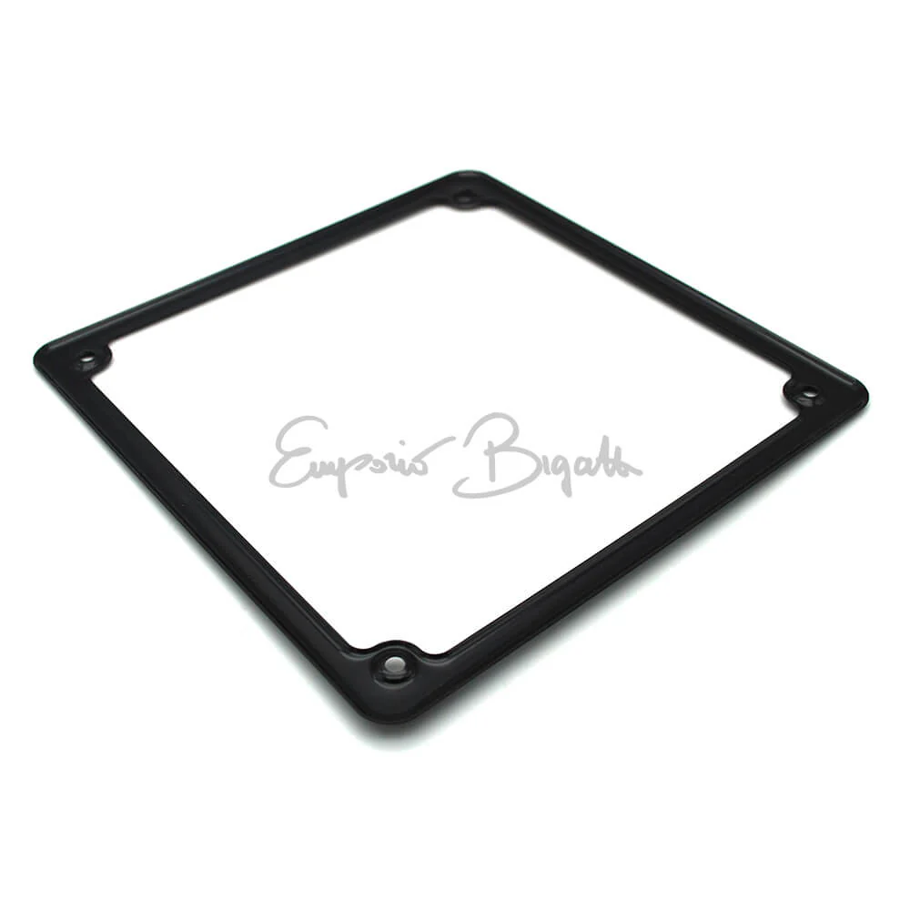 Cornice targa posteriore in acciaio nero moto fino al 1997 | Universale | - Image 2