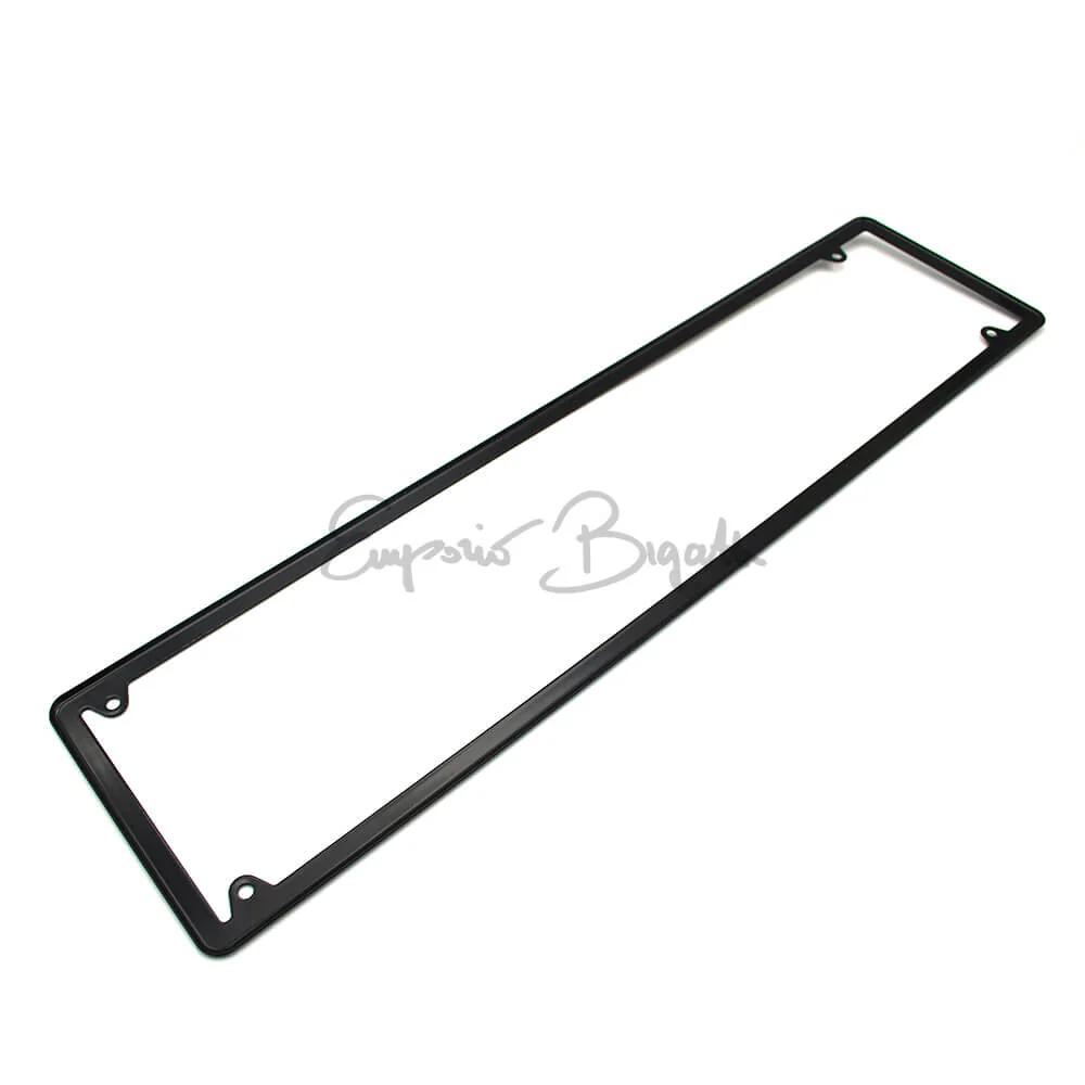 Cornice targa posteriore in metallo nero per targa affiancata 4 fori dal 1976 al 1998 | Universale | - Image 3