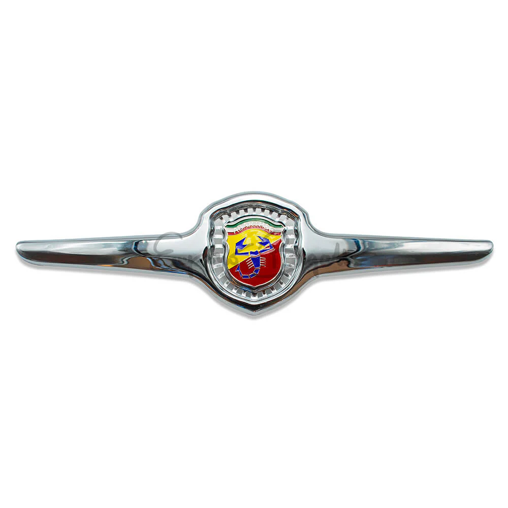 Fregio anteriore in metallo Cromato con Logo Abarth con griglia | Fiat 500 D F |
