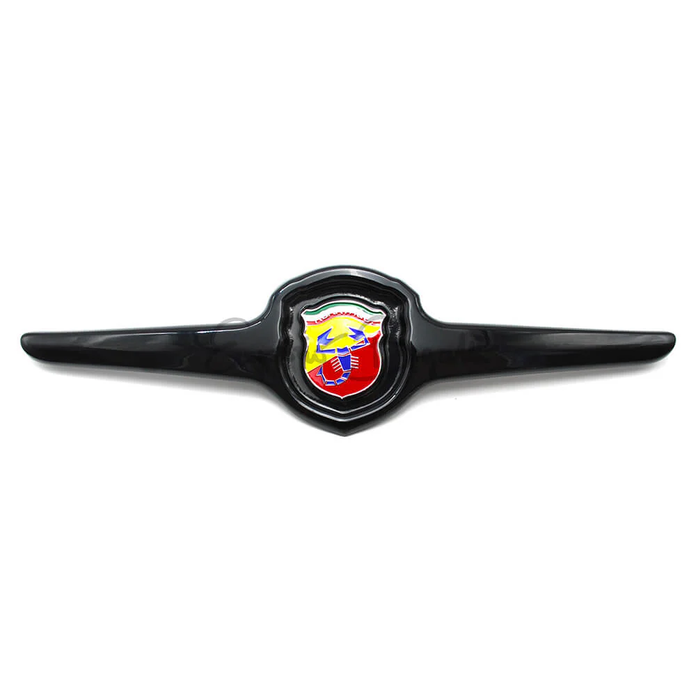 Fregio anteriore in metallo Nero Lucido con Logo Abarth | Fiat 500 L R |