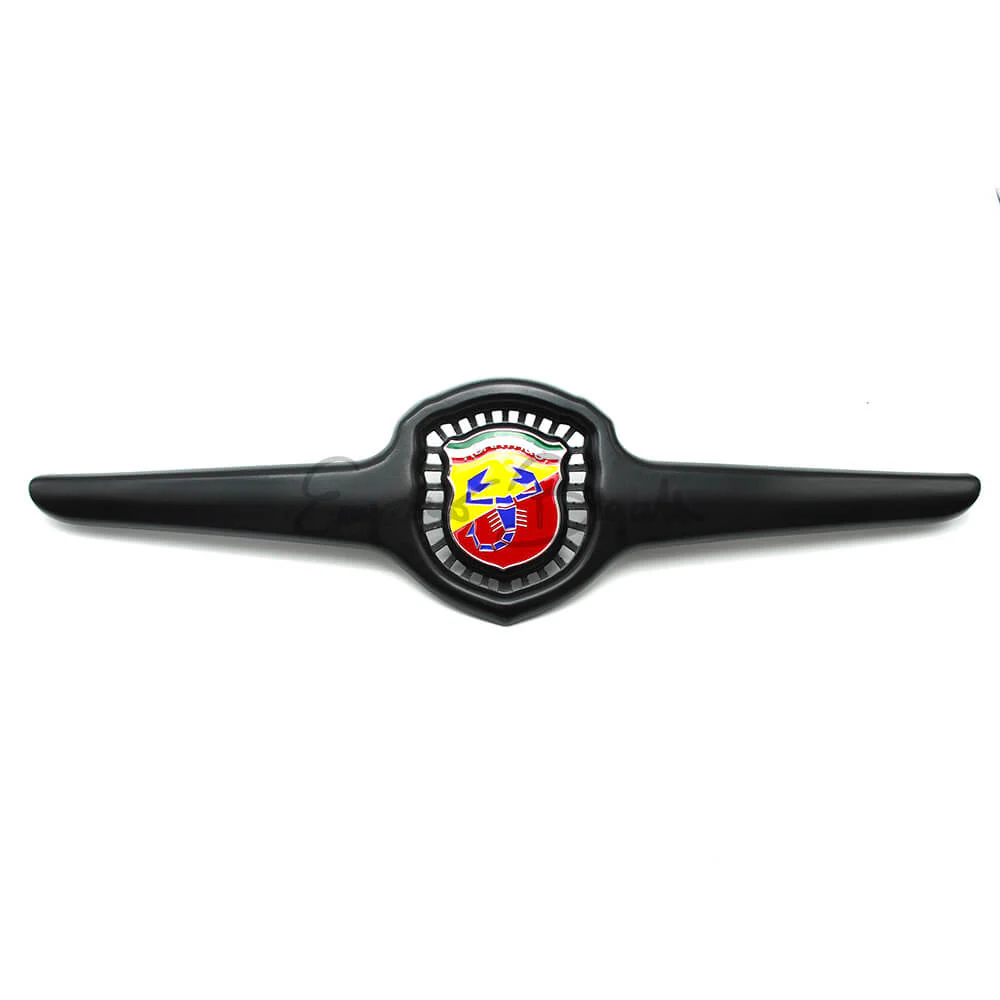 Fregio anteriore in metallo Nero Opaco con Logo Abarth | Fiat 500 D F |