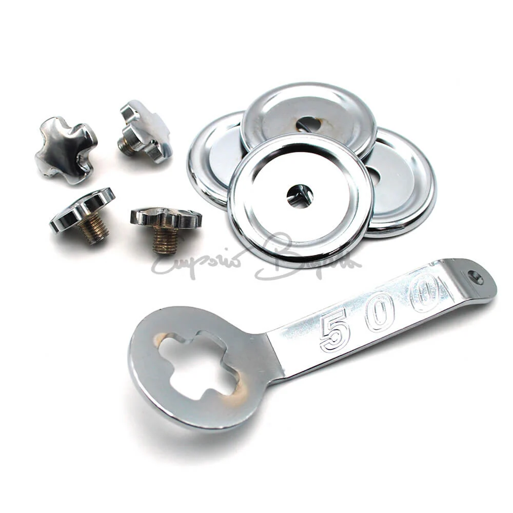 Kit 4 coppe ruota in acciaio inox alta qualità | Fiat 500 Jolly Ghia | - Image 5