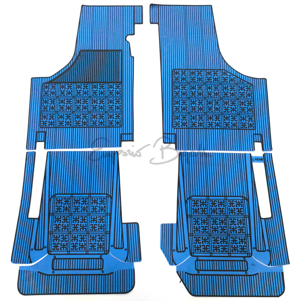 Kit 4 sovratappeti in gomma blu | Fiat 500 D F L R |