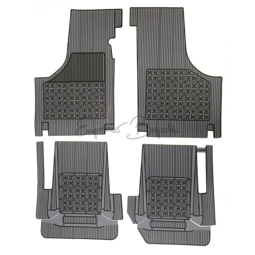Kit 4 sovratappeti in gomma grigio | Fiat 500 D F L R |