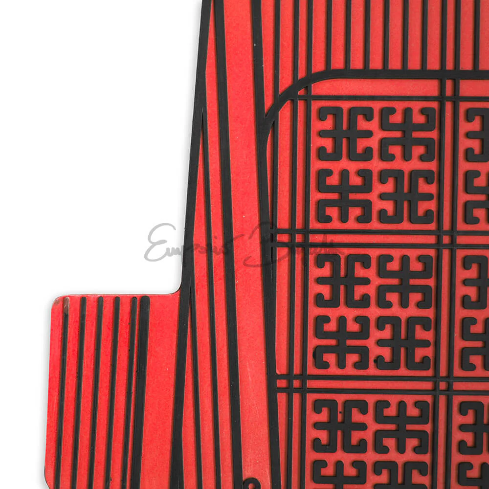 Kit 4 sovratappeti in gomma rosso | Fiat 500 D F L R | - Image 2