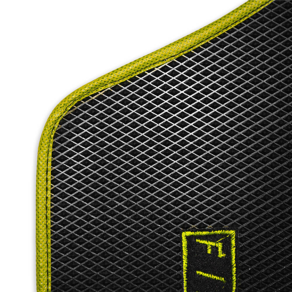 Kit 4 tappeti in gomma giallo | Fiat 500 | - Image 2