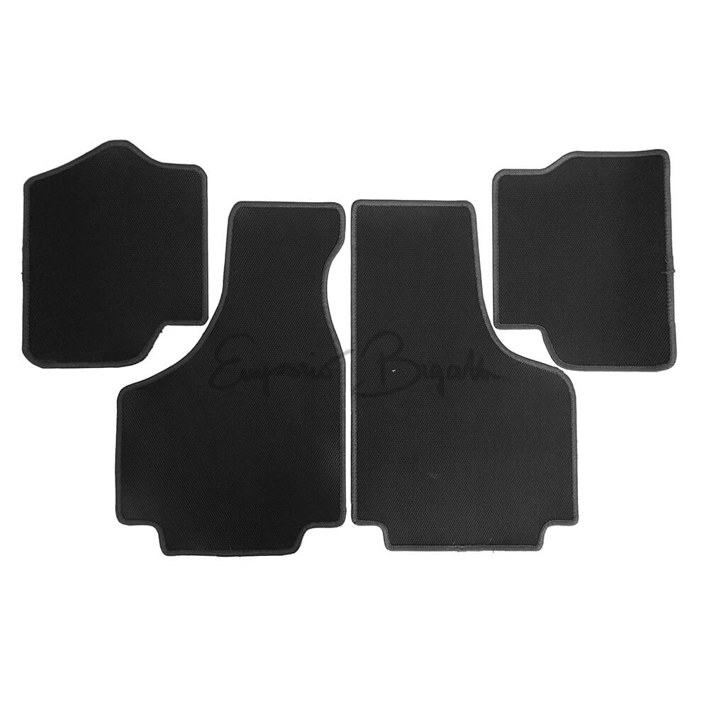 Kit 4 tappeti in gomma nero | Fiat 500 |