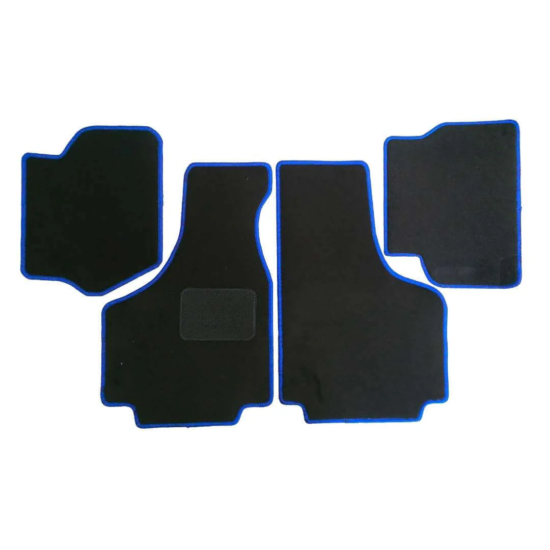 Kit 4 tappeti in moquette scritta blu | Fiat 500 |