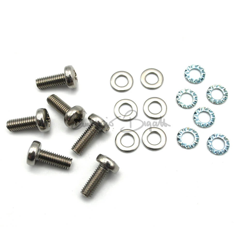 Kit 6 viti e rondelle montaggio scontri serratura porta | Fiat 500 F L R |