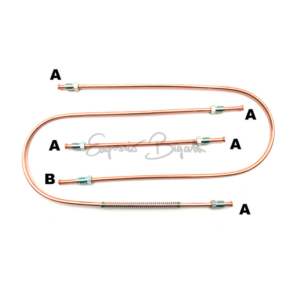 Kit completo tubi freno in rame | Fiat 500 F 1 serie D | - Image 3
