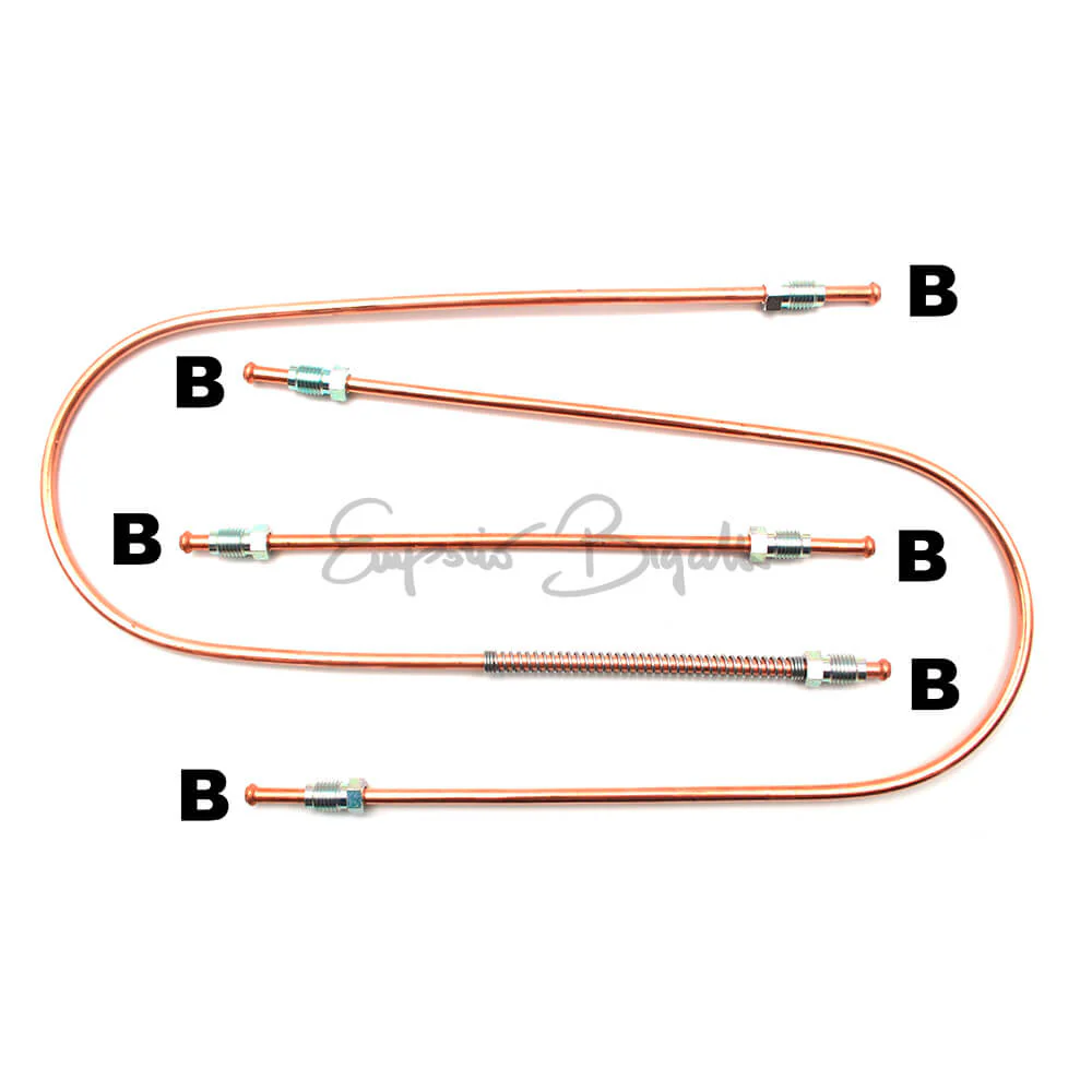 Kit completo tubi freno in rame | Fiat 500 F L R | - Image 5