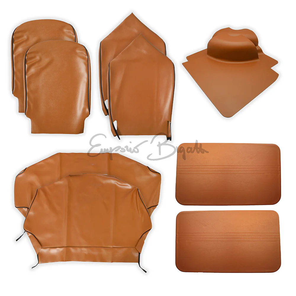 Kit fodere sedili + pannelli colore ocra Alta Qualità ASI | Fiat 500 R |