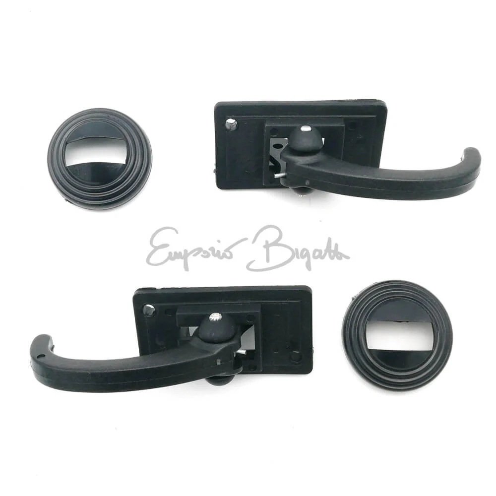 Kit maniglie apriporta nere + 2 ghiere nere | Fiat 500 R L |