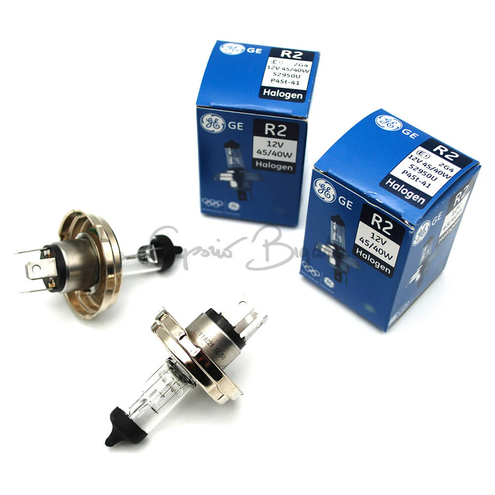 Coppia Lampadina  alogena H5  12v 60/55 (General Electric) per fari proiettori | Fiat 500 F L R |Giardiniera | Fiat Panda 141 |
