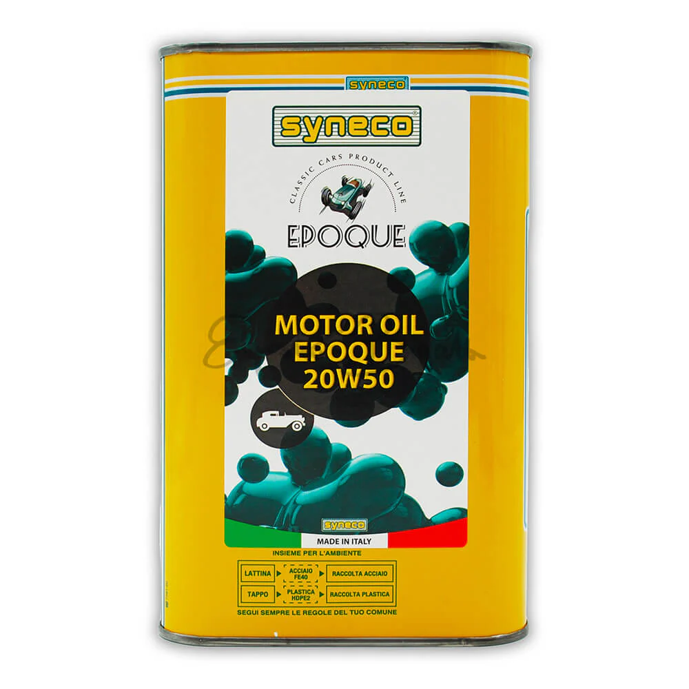 Olio motore Syneco EPOQUE 20W50 in latta di metallo da 1 litro per auto d'epoca | Fiat 500 N D F L R Giardiniera | - Image 3