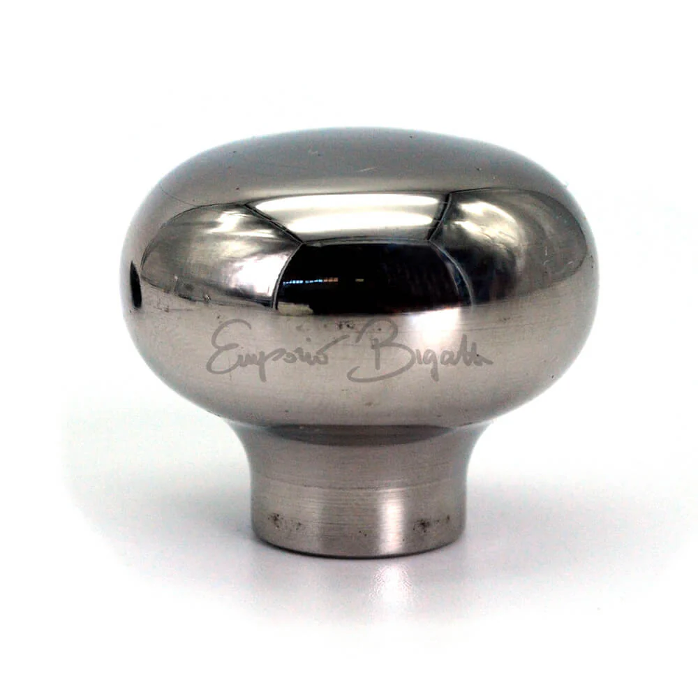 Pomello leva marce cambio in acciaio inox Fiat a goccia | Fiat 500 |