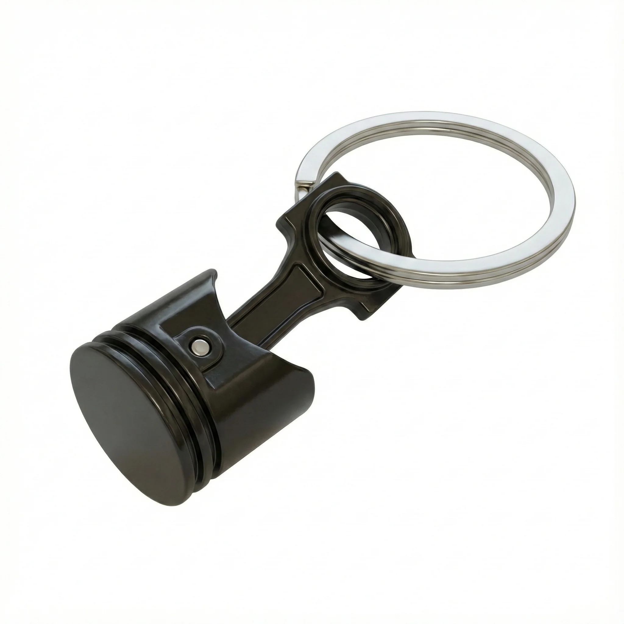 Portachiavi Pistone Metallo Brunito | Canna di Fucile | Gadget Auto