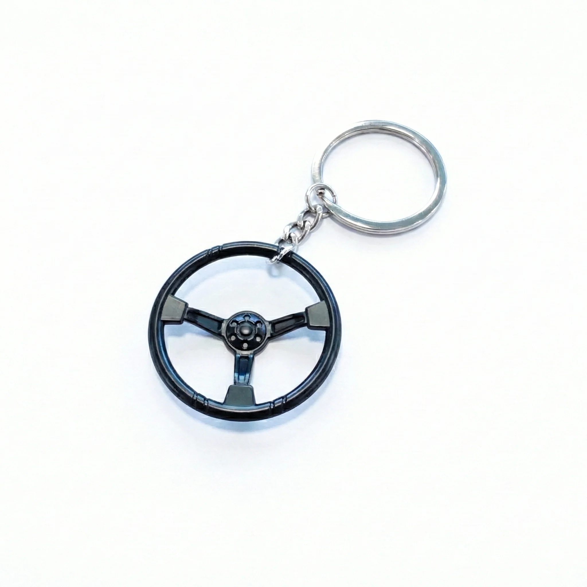 Portachiavi Volante Sportivo Total Black | Gadget Auto Nero