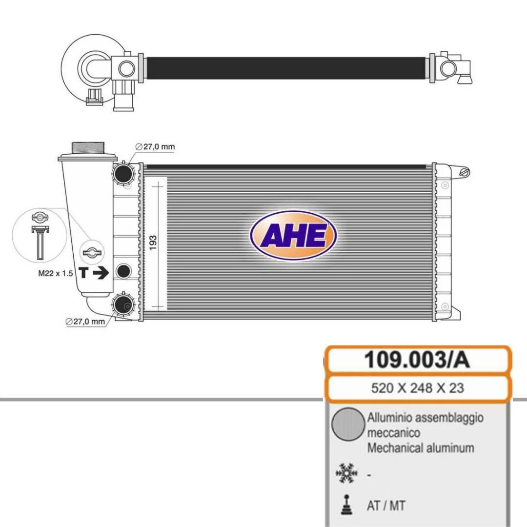 Radiatore Motore Fiat Panda 141 Lancia Y10 Fire | Alluminio | 520x248x23 - Image 2