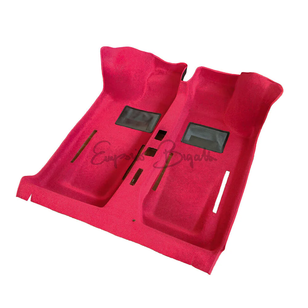 Tappeto preformato in moquette rosso 2 zerbini | Fiat 500 N D F L R |
