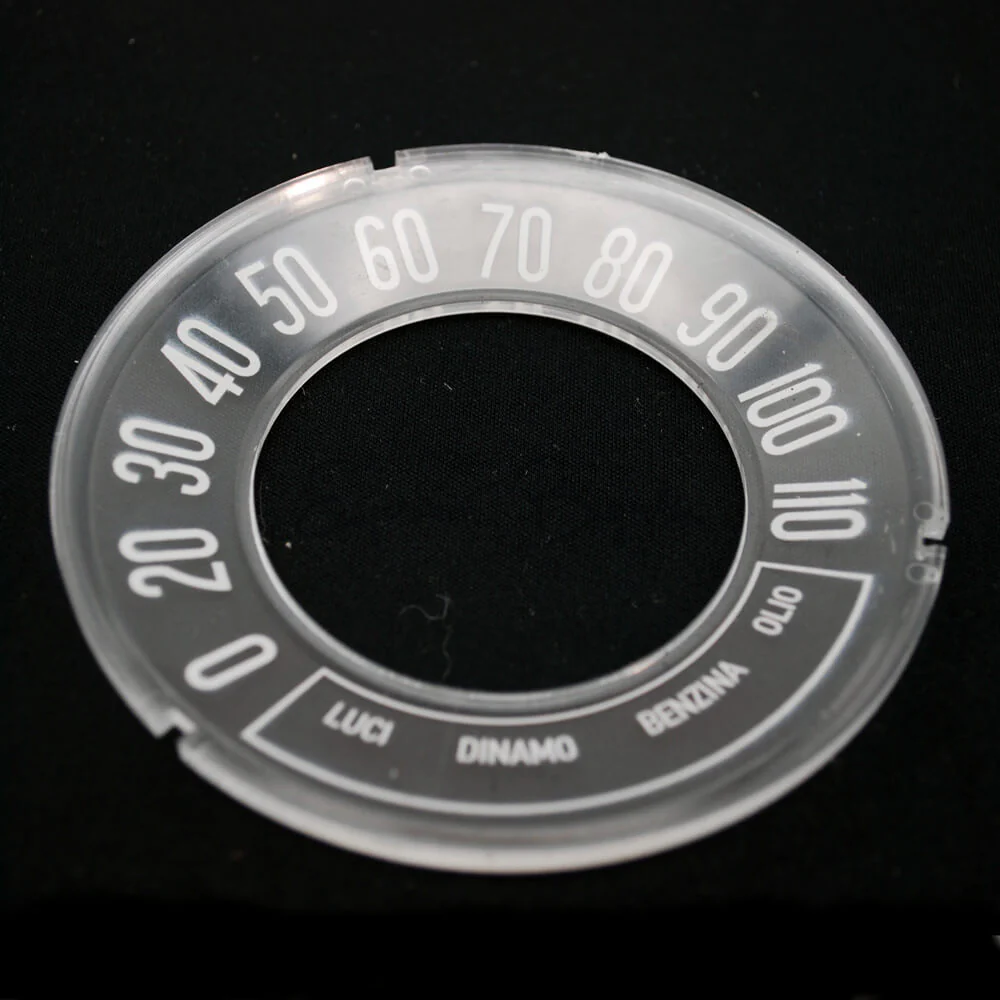 Vetro Concavo strumento tachimetro contachilometri scala 110 km/h | Fiat 500 N D |
