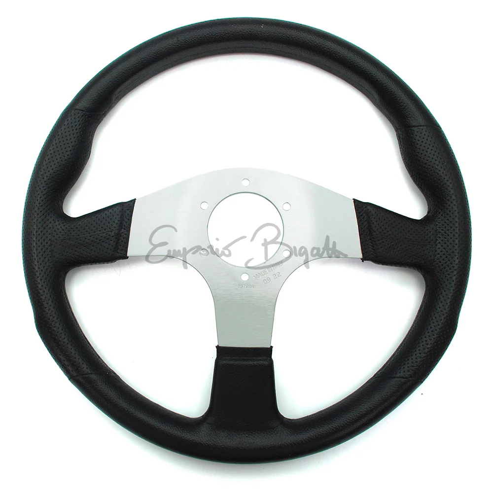 Volante sportivo Imola poliuretano nero diametro 350 con pulsante clacson - Image 2